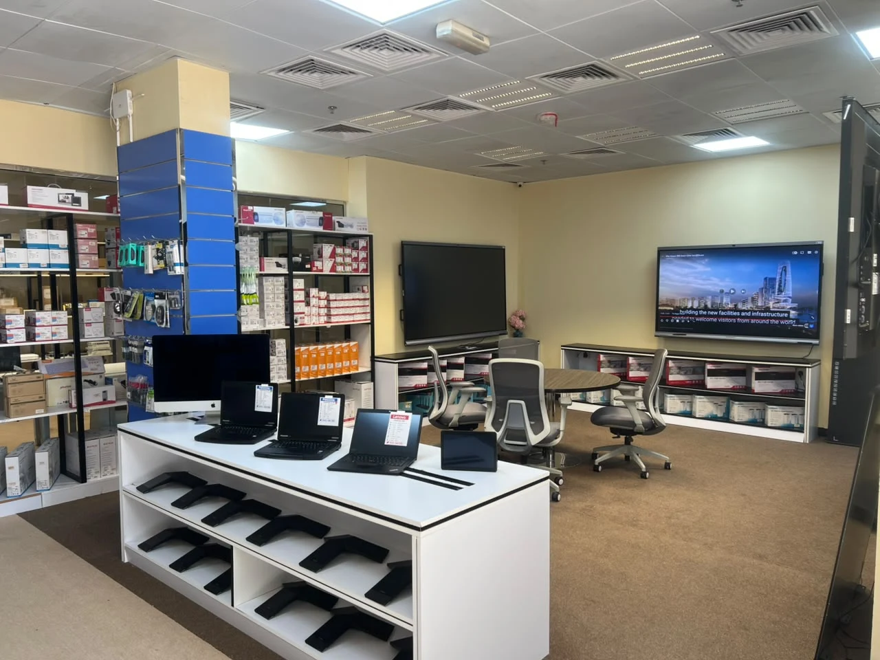 INTL TECH products and interactive displays showroom